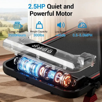 FitStep™ 2-in-1 Walking & Running Machine