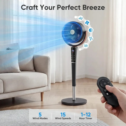 Elara Air – Quiet Bedroom Fan with Soft Night Light