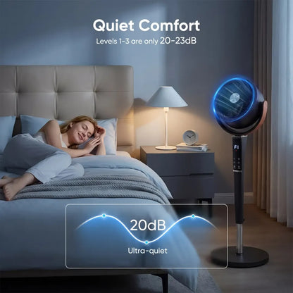 Elara Air – Quiet Bedroom Fan with Soft Night Light