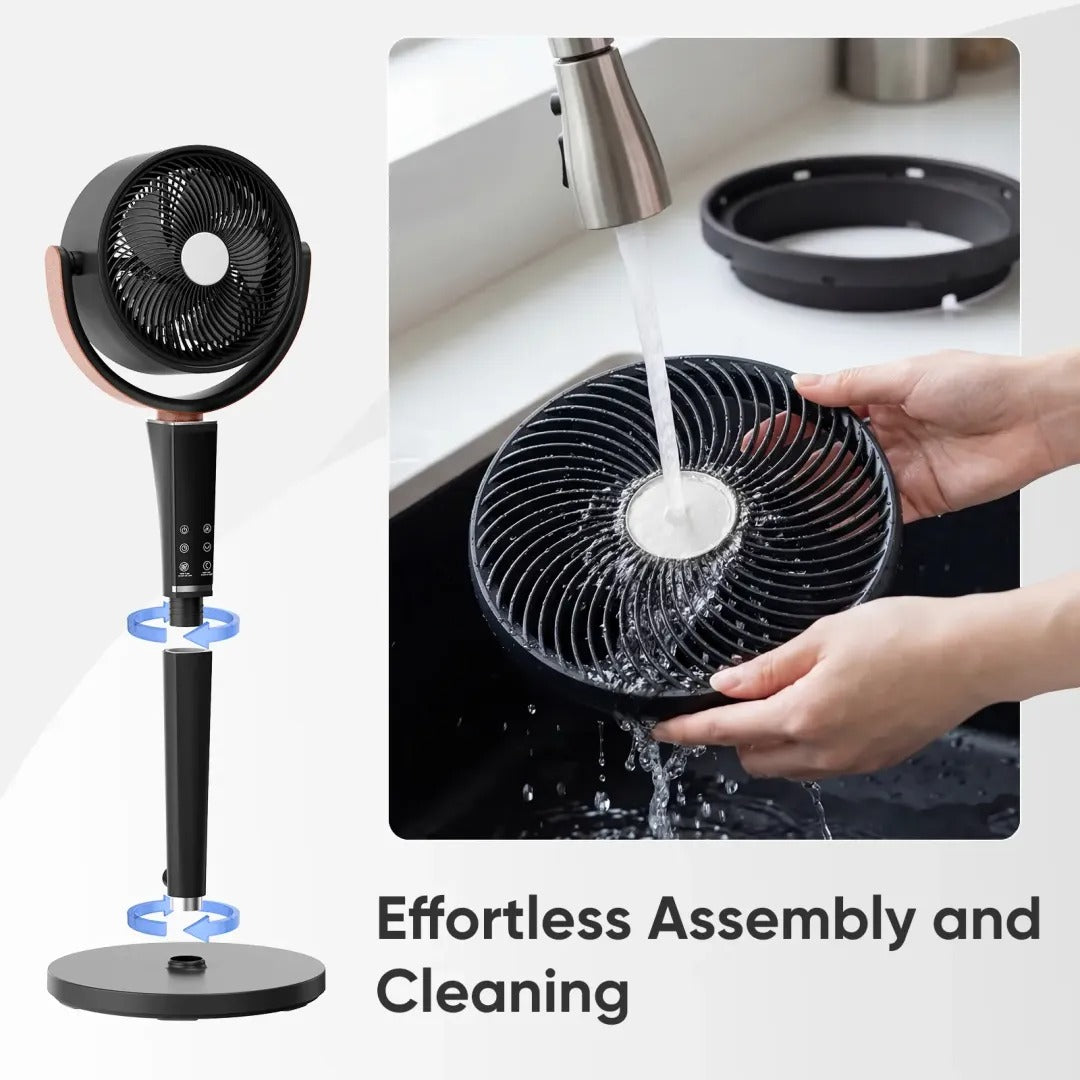 Elara Air – Quiet Bedroom Fan with Soft Night Light