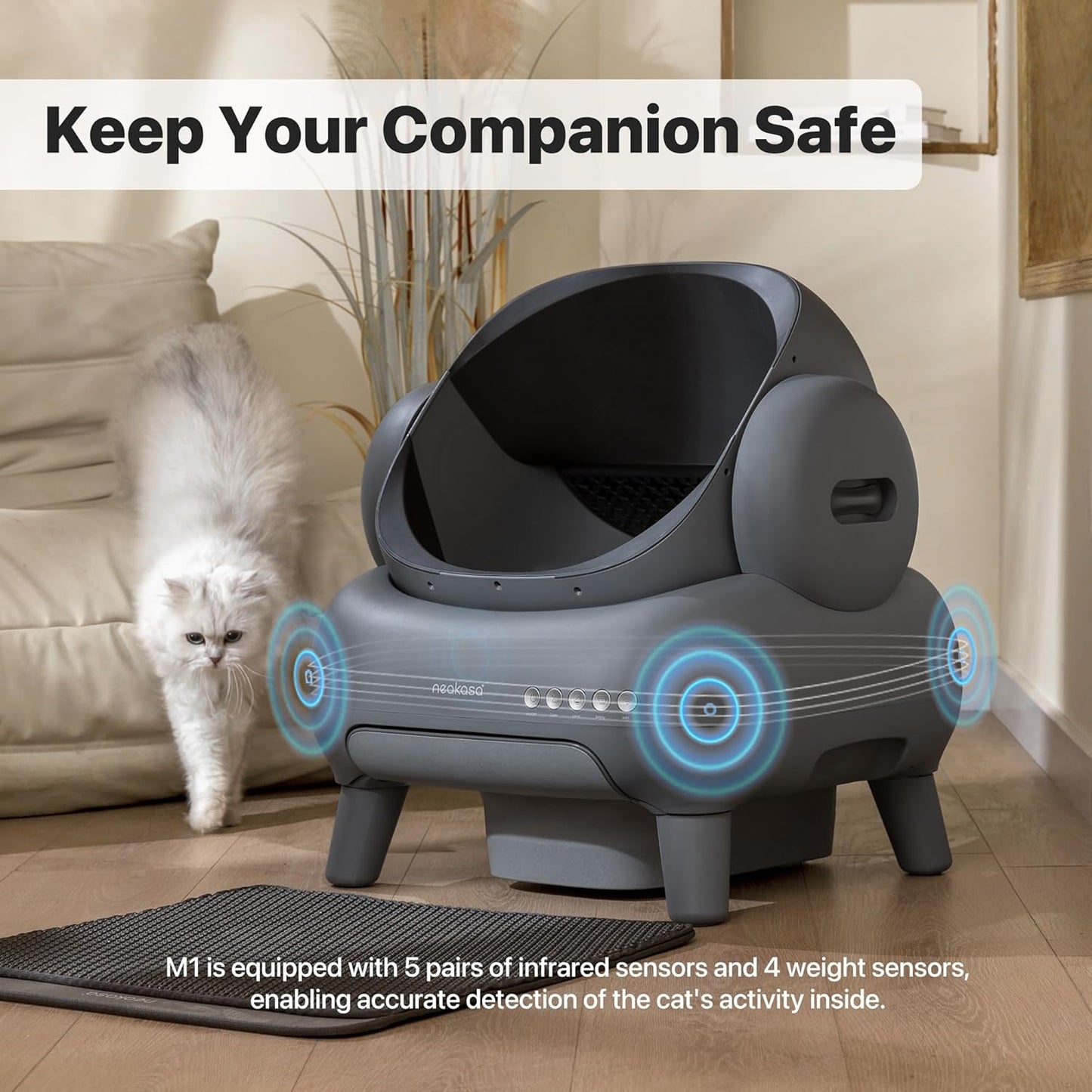PurrClean™ – Self-Cleaning Smart Litter Box with App Control
