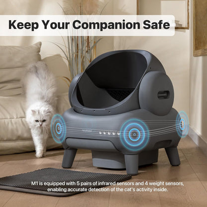 PurrClean™ – Self-Cleaning Smart Litter Box with App Control