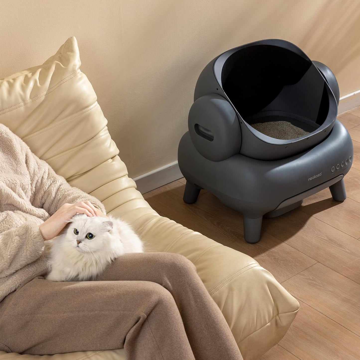 PurrClean™ – Self-Cleaning Smart Litter Box with App Control