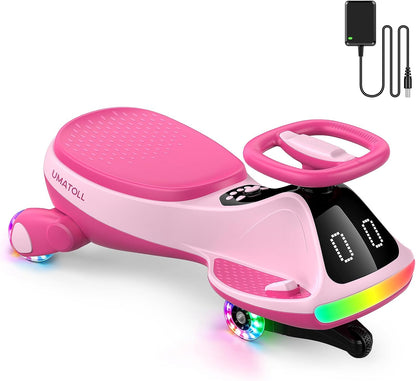 VoltRide™ - Electric Wiggle Car with Bluetooth & LED Lights