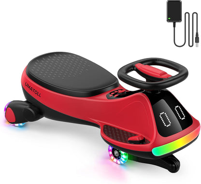 VoltRide™ - Electric Wiggle Car with Bluetooth & LED Lights