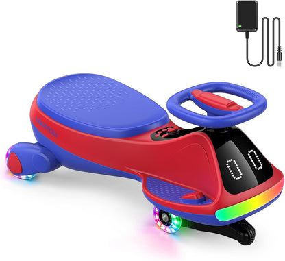 VoltRide™ - Electric Wiggle Car with Bluetooth & LED Lights