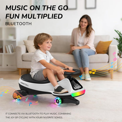 VoltRide™ - Electric Wiggle Car with Bluetooth & LED Lights