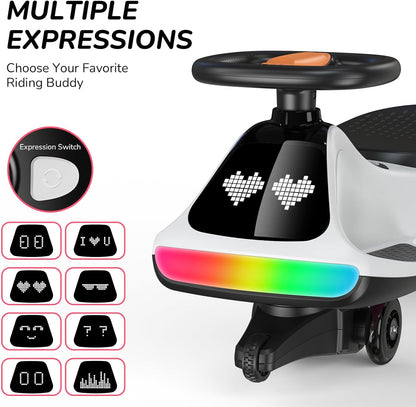 VoltRide™ - Electric Wiggle Car with Bluetooth & LED Lights