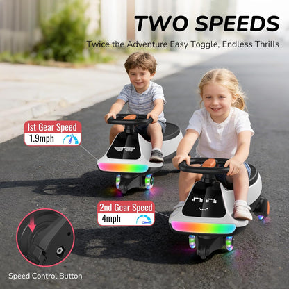 VoltRide™ - Electric Wiggle Car with Bluetooth & LED Lights