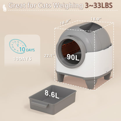 CleanPurr™ - Smart Self-Cleaning Litter Box with Low Noise