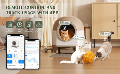 CleanPurr™ - Smart Self-Cleaning Litter Box with Low Noise