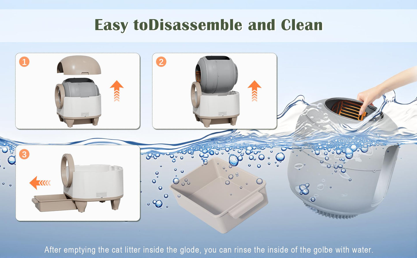 CleanPurr™ - Smart Self-Cleaning Litter Box with Low Noise