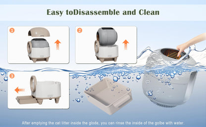 CleanPurr™ - Smart Self-Cleaning Litter Box with Low Noise