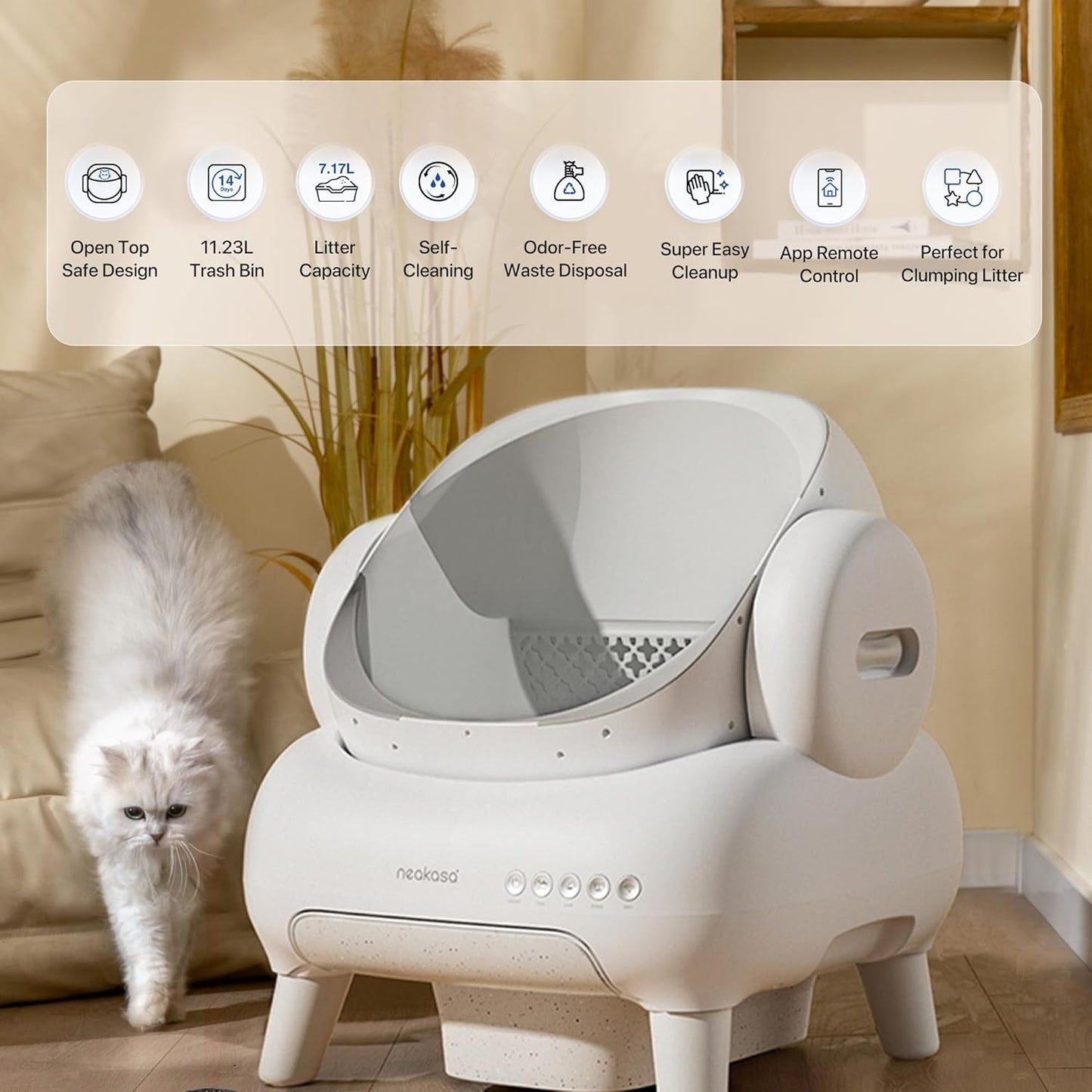 PurrClean™ – Self-Cleaning Smart Litter Box with App Control